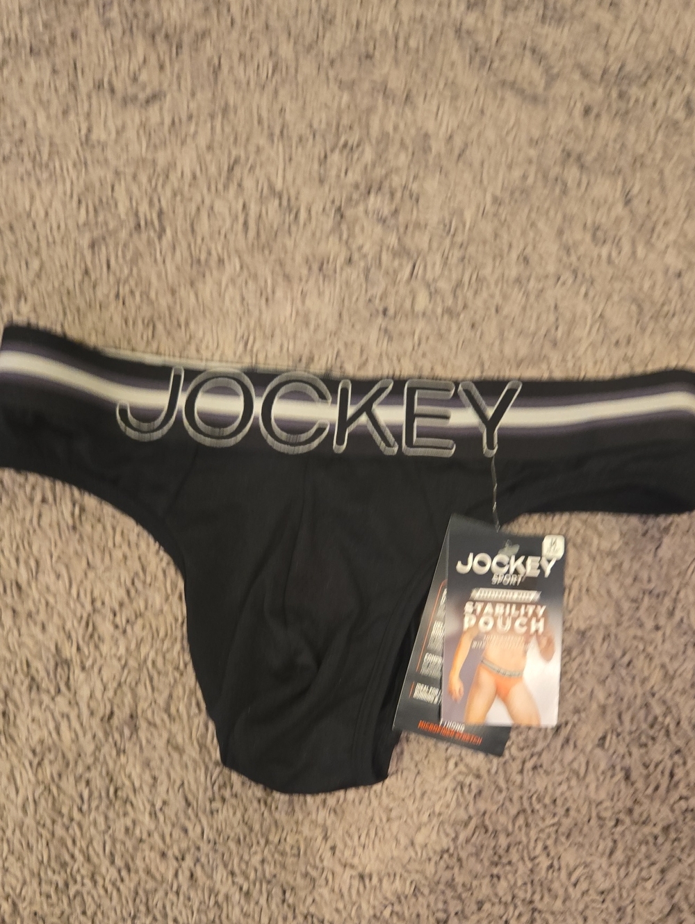 Jockey Black Men's Brief with Contrasting Waistband